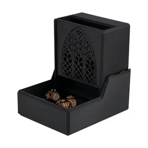 Gothic Foldable Dice Tower, 3D Printed Mini Dice Tower with Storage, DND RPG Tabletop Game Accessory