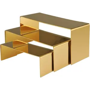 Purse Display Stand, 3 Gold Stainless Steel,Countertop Risers for Display Perfume Handbag Shoe Jewelry Holder Organiser Racks Star