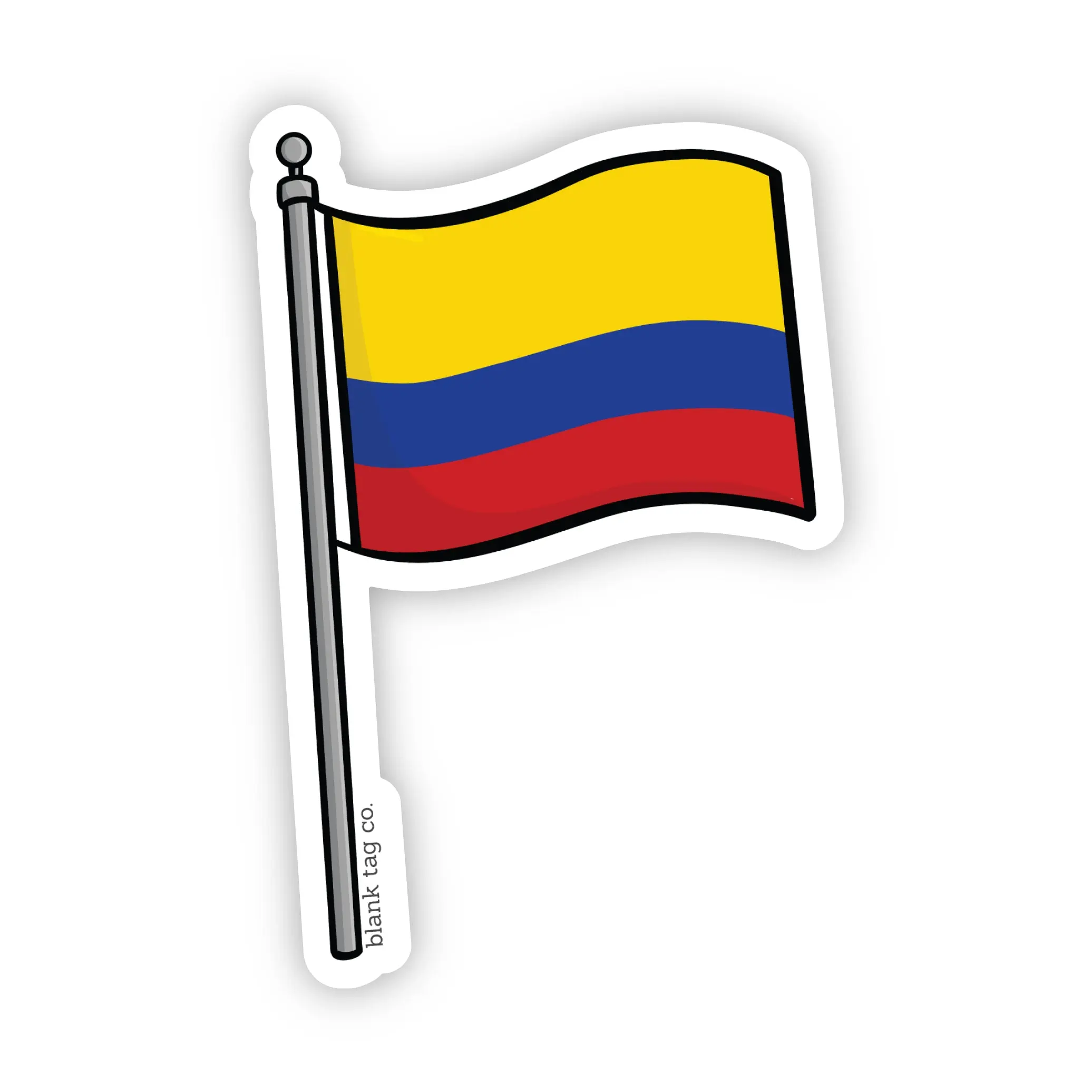 Blank Tag Co.® Waterproof Sticker - Colombia Flag