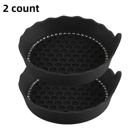 Car Cup Holder Coaster, Non-slip Car Cup Holder Pad with Glittering Crystal Rhinestones, Universal Car Interior Accessories for Women & Men, Car Interior Accessories Girls, Car Supplies