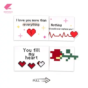 Funny & Interactive Greeting Cards for Friends, Family & Couples - Unique Birthday, Pixel Pull & Humor Cards - 5x7 Inch Creative Gift Cards with Envelopes