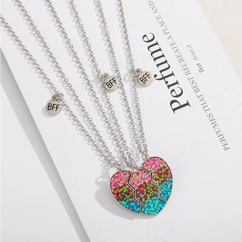 Three piece circular necklace