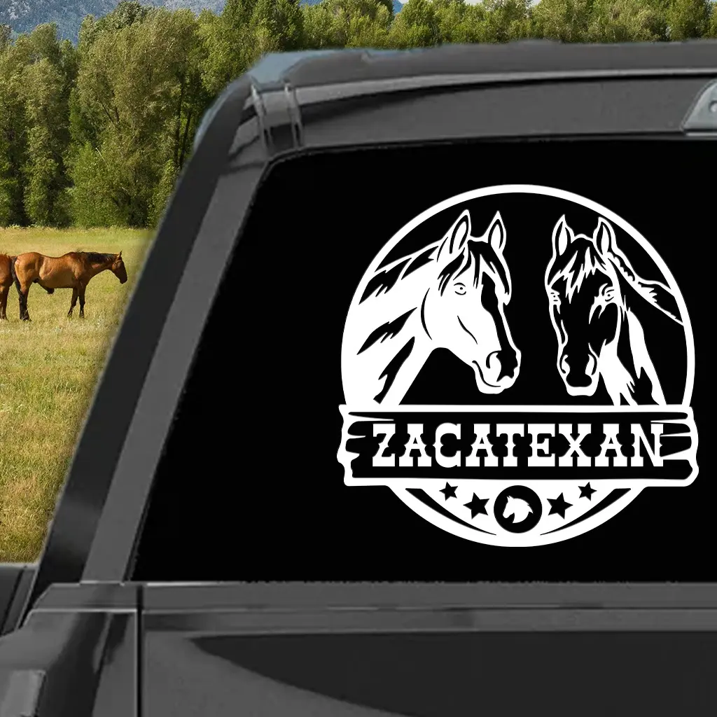 Zacatexan Decal Sticker Western Style Truck Stickers and Decals Zacatecas y Texas Calcomanias para Trocas Stickers for Cars Oracal 651 Vinyl High-Quality Weatherproof Decals for Cars Trucks Walls Laptops Windows - Vehicle Exterior Decoration