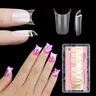 NOVO OVO Extra Thick Short Duck Feet Nail Tips - Oval Full Cover, Pre-Etched Matte Flare Wide/Thumb, 15 Sizes 240 Pcs Press-On Sets with Moon Curve for Gel Acrylic Salon/DIY Supplies & At-Home Manicure, Short Duck Nails With Moon Curve,familyfun