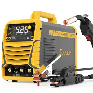TOOLIOM TL-135M-PRO 135A 110V Gasless Flux Core MIG Welder, Portable Flux MIG/Lift TIG/Stick 3-in-1 Welding Machine with IGBT DC Inverter & LCD Display