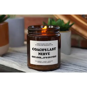 Coach's Last Nerve Scented Soy Candle, Best Coach, Coach Thank You, Gift From The Team, Christmas Gift for Coach, Funny Gift for Coach Aroma Decor