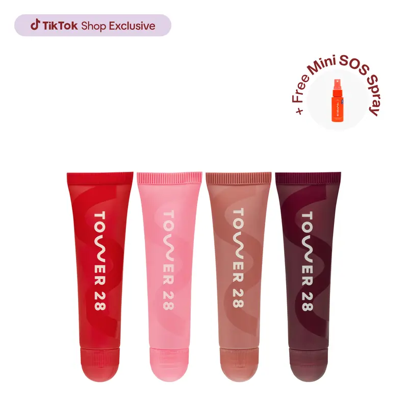 Tower 28 LipSoftie Lip Treatment Set- Soft-Shine Finish, Hydrating Lip Balm Heals and Repairs Chapped Lips - Clean, Vegan, Cruelty Free Skincare