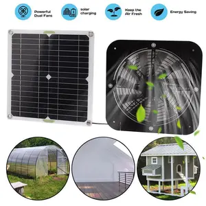 13.5inch Solar Powered Exhaust Fan Solar Panel Fan 20W For Shed Attic Greenhouse, Stand for House Shed Ventilation Off-Grid#fathersdaygift
