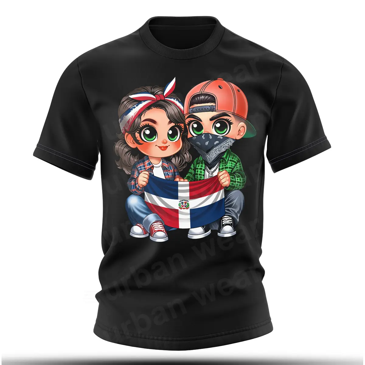 Dominican Republic couple design, unisex wear, Dominican Republic flag, Dominican Republic