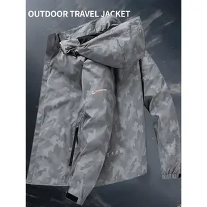 Men's Mountaineering Waterproof Jacket, Quick-Drying Outdoor Soft Shell Jacket Coat