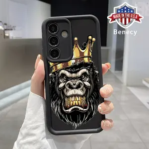 Soft Case Compatible with Galaxy S23 Ultra S24 Plus S25 S22+ Plus Shockproof Drop Protection Rugged Durable Regal Gorilla's Roar Silicone Cover