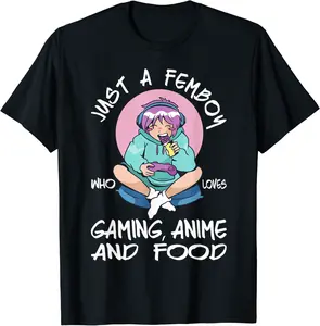 Femboy Outfit Anime Gaming Femboy Top Cosplay T-Shirt - Nallelycor Shop 58B09H353RFJ