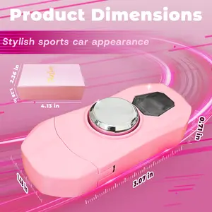 [No Gas] Pink Metal Fidget Spinner Lighter, Cute Windproof Refillable Adjustable Lighter with DIY Stickers, Perfect Mother's Day Gift for Her,Fashion Gift for Girl Friend