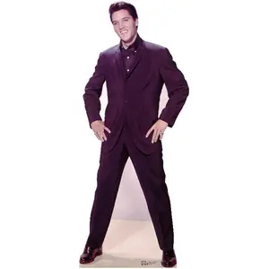 212 MAIN Solid Life-Size Elvis Hands-On-Hips Cardboard Cut Out Stand-Up, 73" h x 30" w Advanced Graphics Corrugated Decor, Home Wall Decor Accent