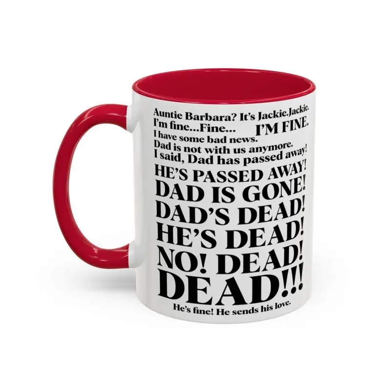 [MADE IN US] DAD'S D4AD PLUS Mug, Jackie Fan Tv show Ceramic Mug 11/15oz, Gift For Fan, Funny Coffee Mug