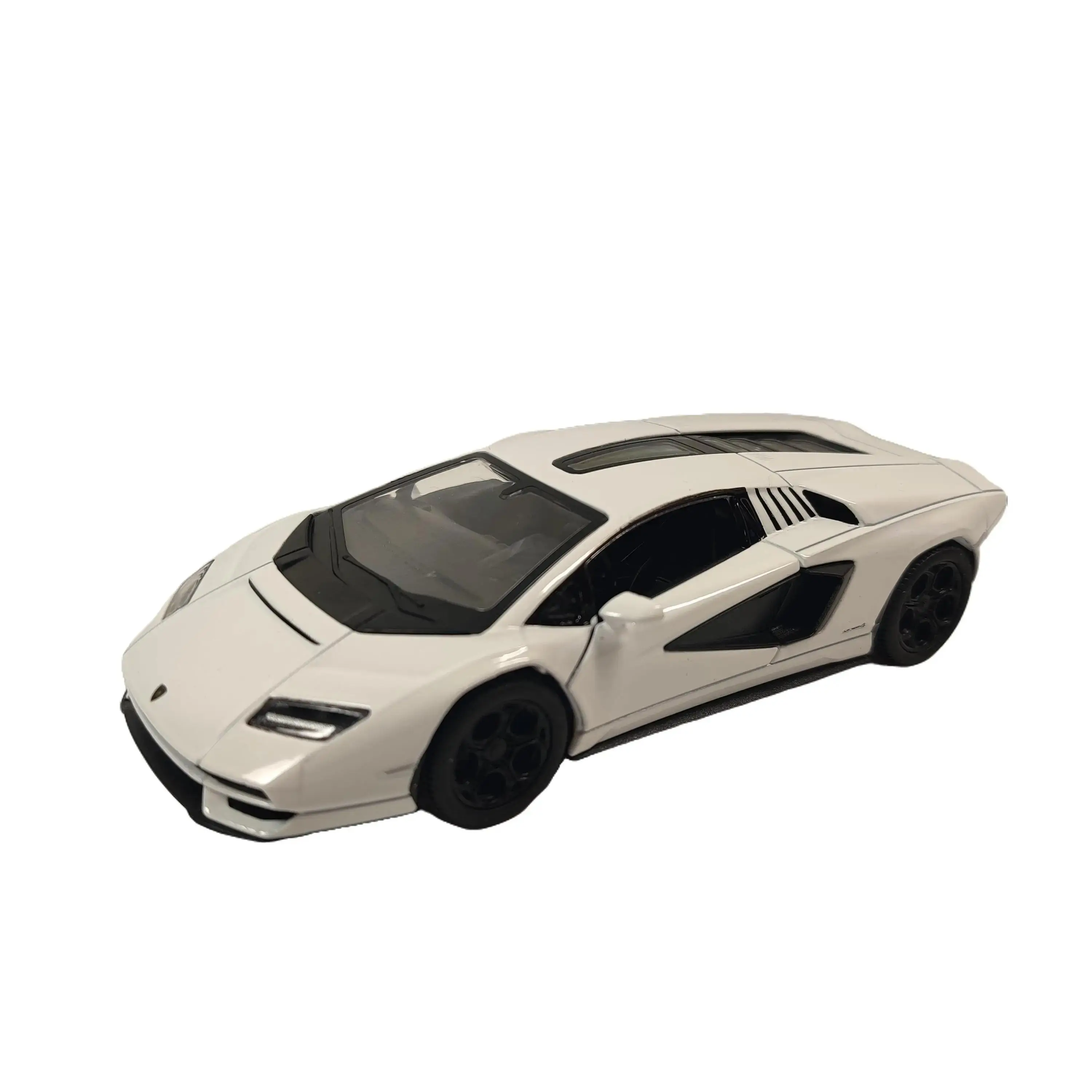 KINSMART Lamborghini COUNTACH LPI 800-4 Die Cast Model Car 1:38 Scale White Pull Back & Go Action Door Openable Officially Licensed Product