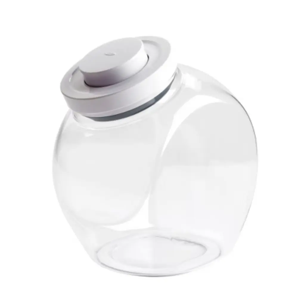 POP 5qt Airtight Cookie Jar: Plastic Food Storage Container, Dishwasher-Safe, White, 5qt Capacity