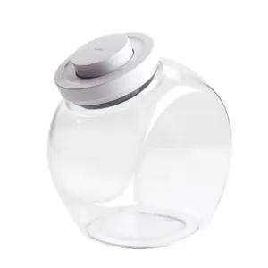 POP 5qt Airtight Cookie Jar: Plastic Food Storage Container, Dishwasher-Safe, White, 5qt Capacity