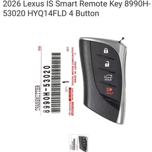 2026 Lexus IS 4-Button Smart Remote Key Fob, 8990H-53020 HYQ14FLD Keyless Entry Car Key Accessory