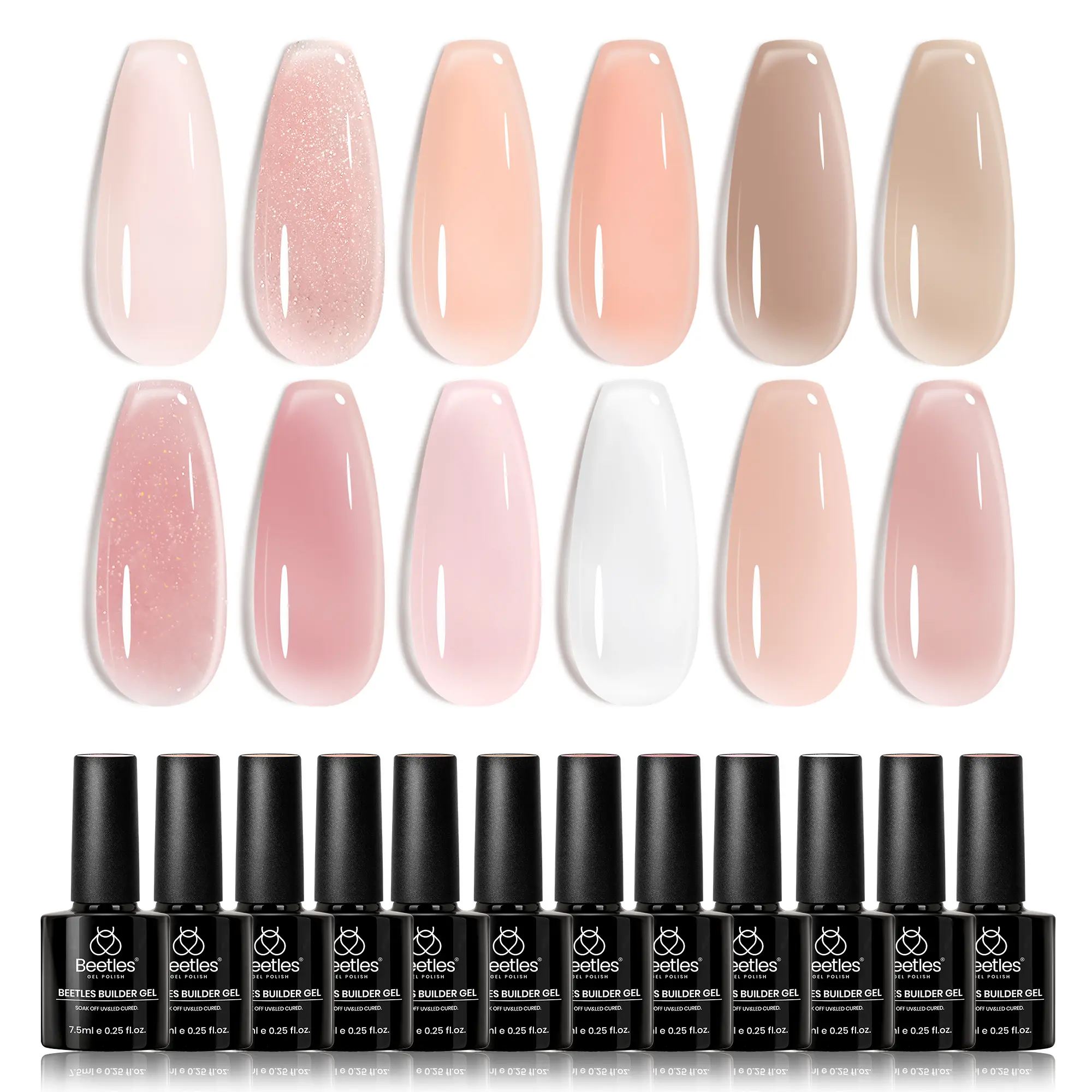 Builder Gel Nail 12 Colors Set Skin Poem-7.5ml