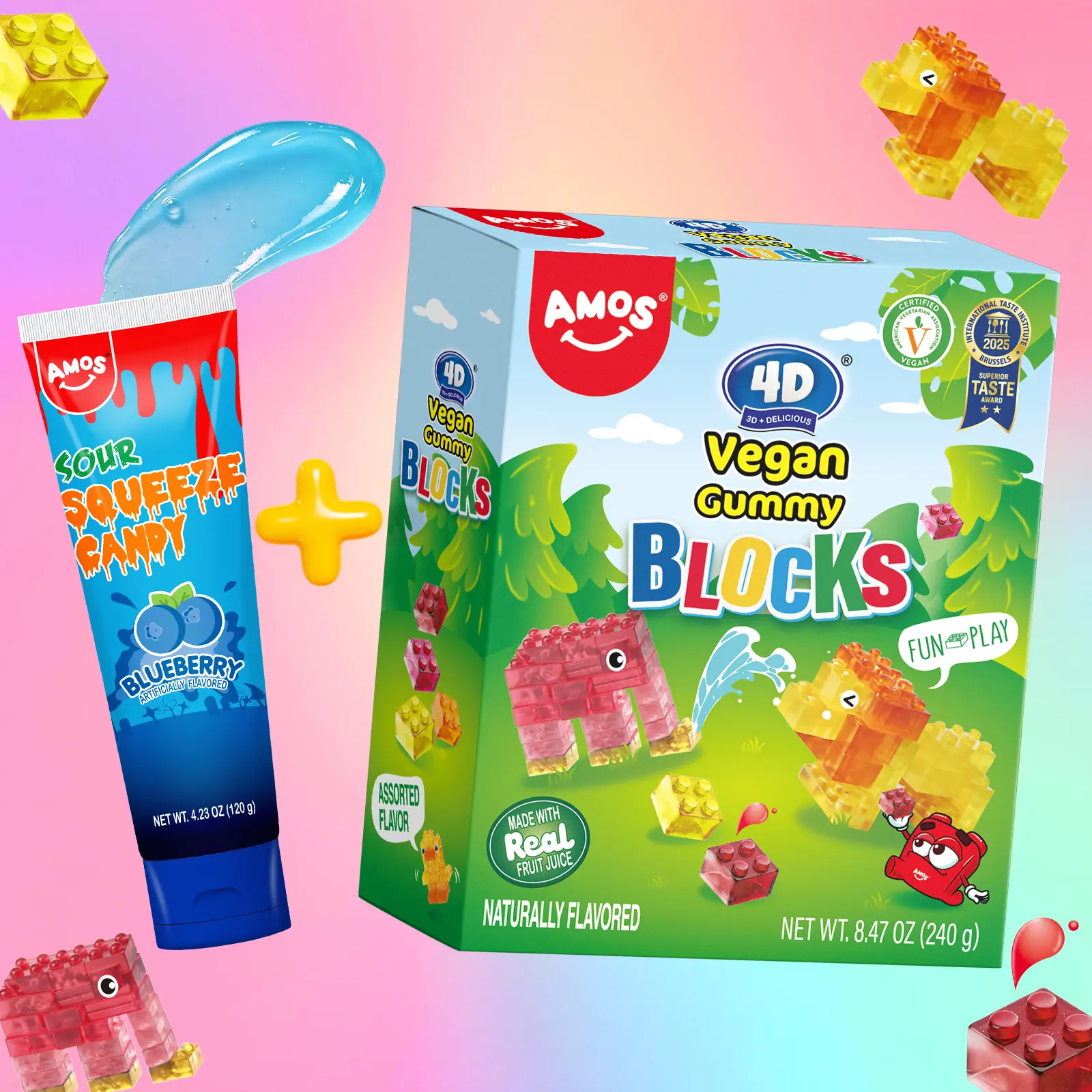 Blocks Gummy+Blueberry Squeeze candy