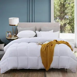 Oversized King Comforter Duvet Insert White, All Season Down Alternative Comforter, Soft Quilted Bedding Comforter with 8 Corner Tabs, Machine Washable