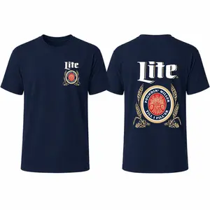 Lite Poundin' Miller Till I Fill'er Graphic T-Shirt, Vintage Beer Lover Tee, Summer Beer Lover Graphic Tee, Lake Party Shirt