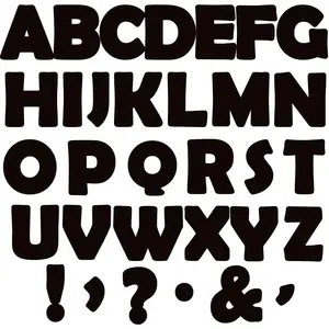 150 PCS Large 6" Bulletin Board Letters Set, Black Alphabet Cutout Letters for Bulletin Board Display, Suitable for Classroom Home School Decoration, Great Helper to Inspire Students' Learning Interest