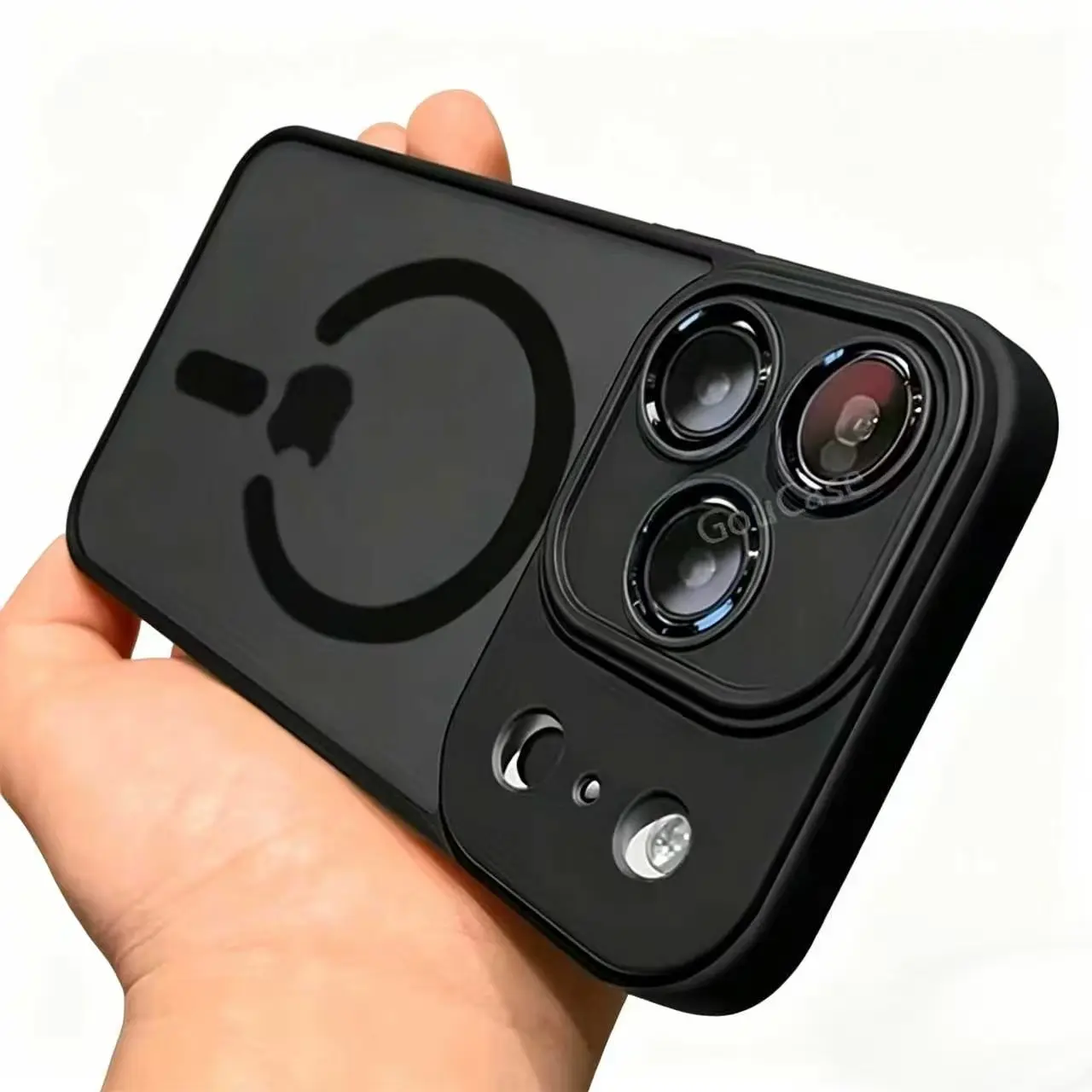 Magnetic Matte Armor Phone Casing for iPhone 17,16,15,14,13 Pro Max,16e,Air - Luxury TPU Shockproof Hard Back Cover with Lens Protection, Wireless Charging Compatible