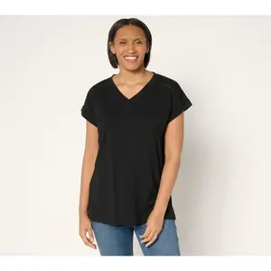 Belle by Kim Gravel Primabelle Knit Ladder Lace Trim Top