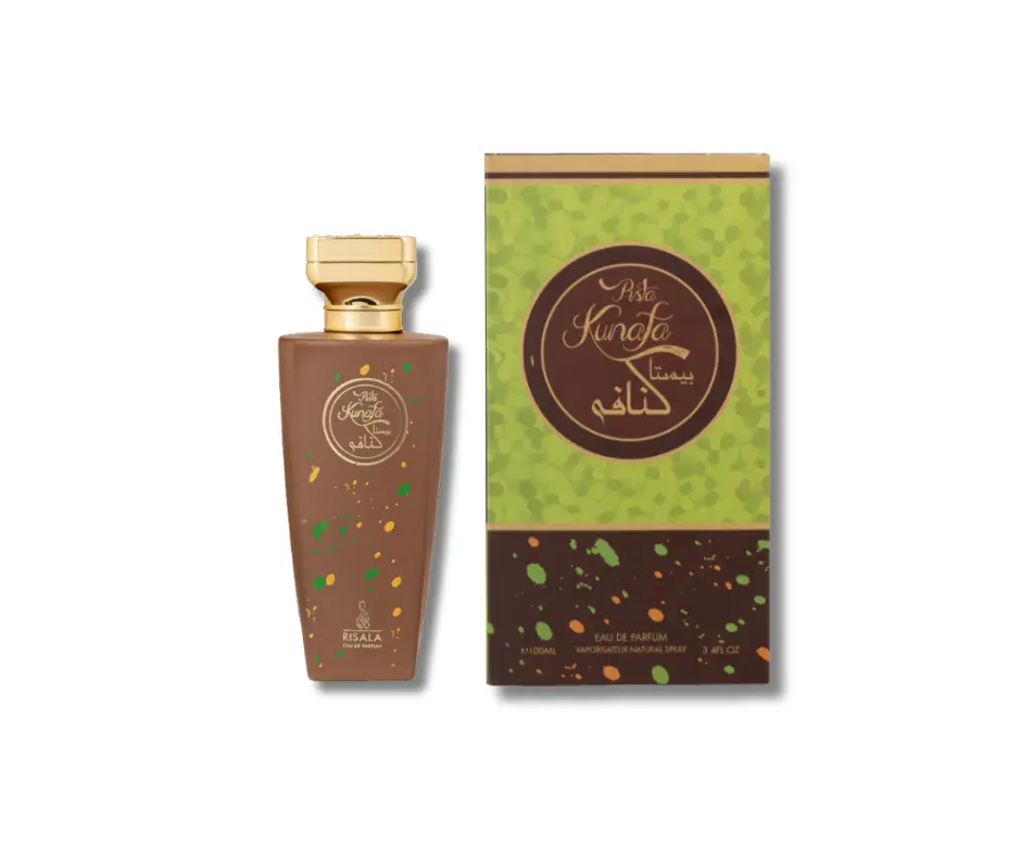 Risala Pisto Kunafa Unisex Eau De Parfum - Luxurious Signature Scent with Aromatic Sweet & Vanilla Scents, 3.4 fl oz (100 ml) for Adults, Single Item with Box, Unisex Fragrance, 100Ml, Sweet Spicy, Aromatic Unisex Fragrance