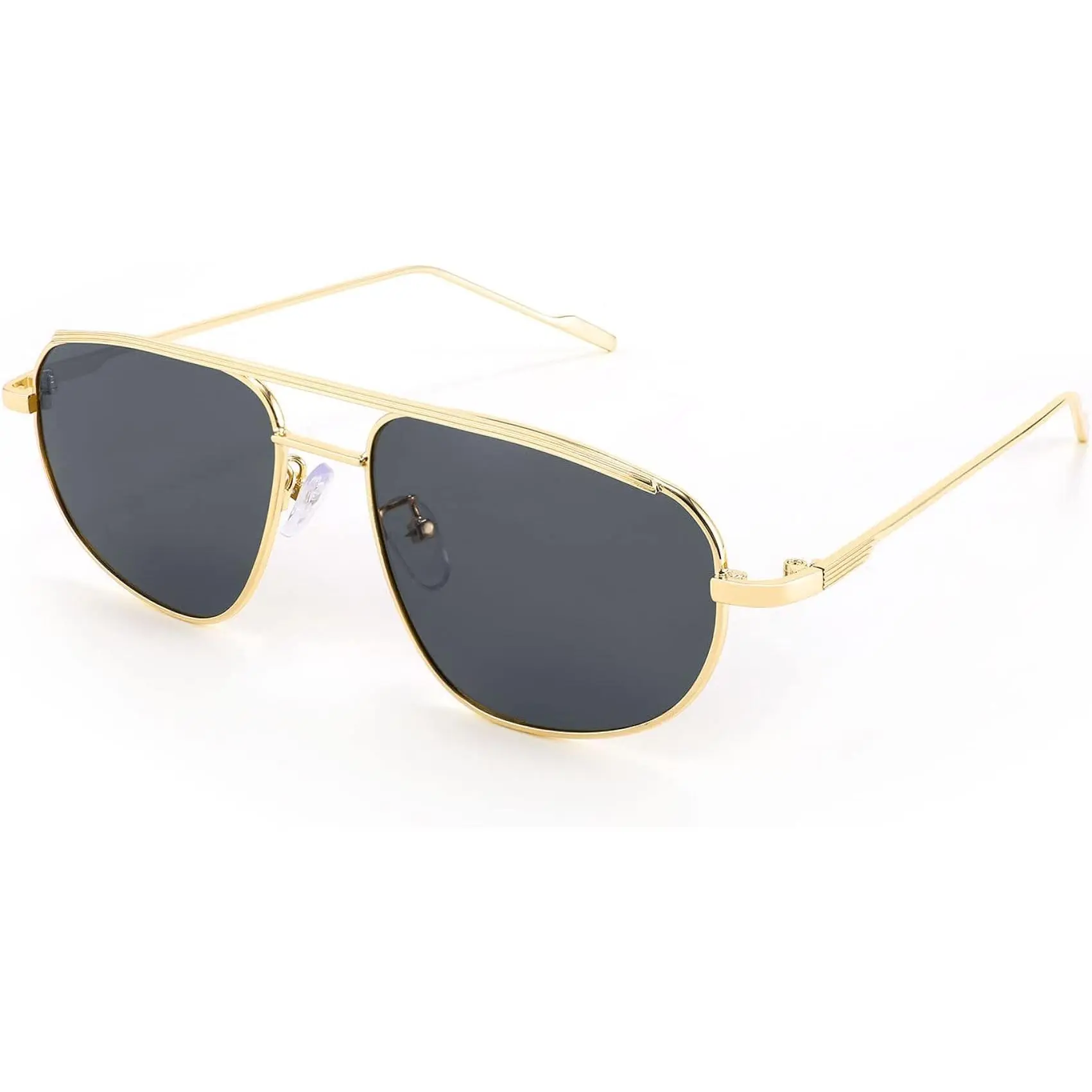 FEISEDY Retro Trendy Sunglasses Women Men 90s Small Vintage Glasses Stylish Gold Metal Oval Sunglasses B2906