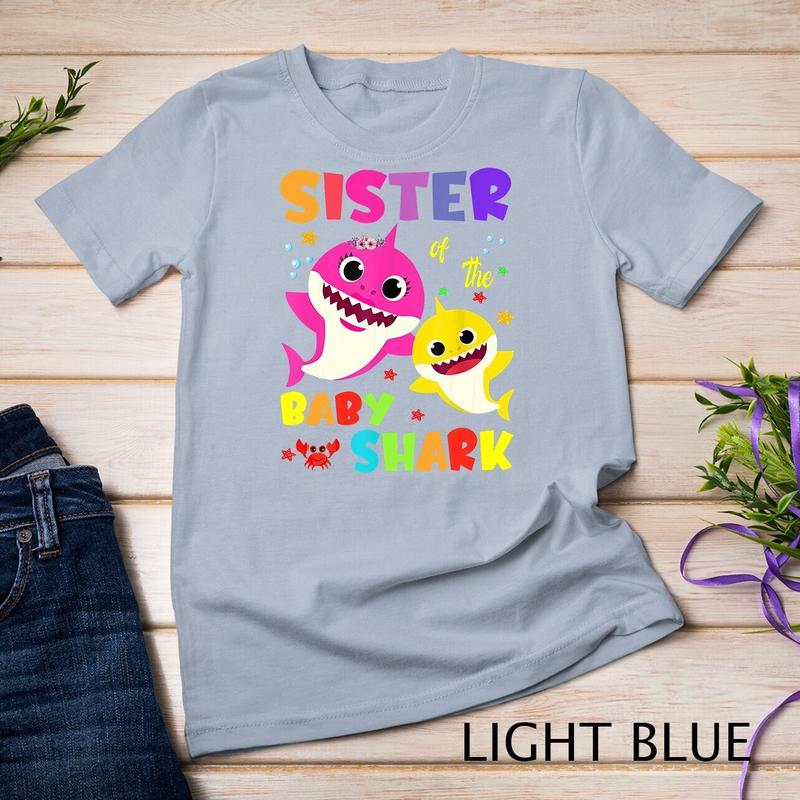 Sister Of The Baby Shark Birthday Sister Shark Unisex T-shirt