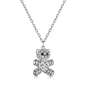 Bear pendant necklace /sterling silver 925