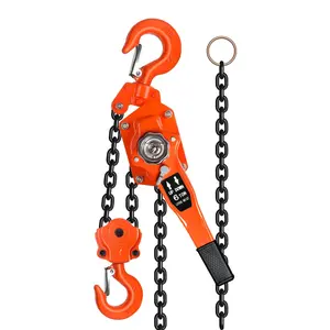 Manual Lever Chain Hoist, 6 Ton 13200 Lbs Capacity 20 Ft Come Along, G80 Galvanized Carbon Steel With Double-Pawl Brake, Auto Chain Leading & 360° Rotation Hook, For Dock Garage Factory Mines