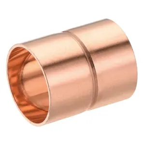 Appli Parts AP-A218 2-1/8 in Wrot Copper Coupling fitting CxC Sweat connections for refrigeration, air conditioning and plumbing applications ACR and Type L copper pipe