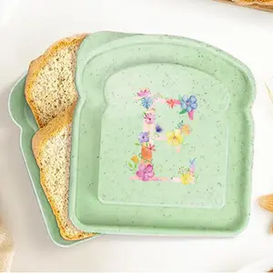 Letter Pattern Toast Box, 1 Count Portable Toast Bread Storage Box with Lid, Toast Bread Organizer for Outdoor Picnic, Carry It with You