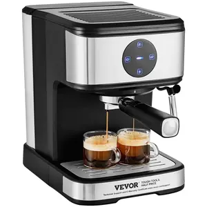 【Summervibes】VEVOR Espresso Machine,  15 Bar Coffee and Espresso Maker with Milk Frother Steam Wand, Professional Semi-Automatic Cappuccino Latte Machine with Touch Screen & Removable Water Tank, NTC Control System