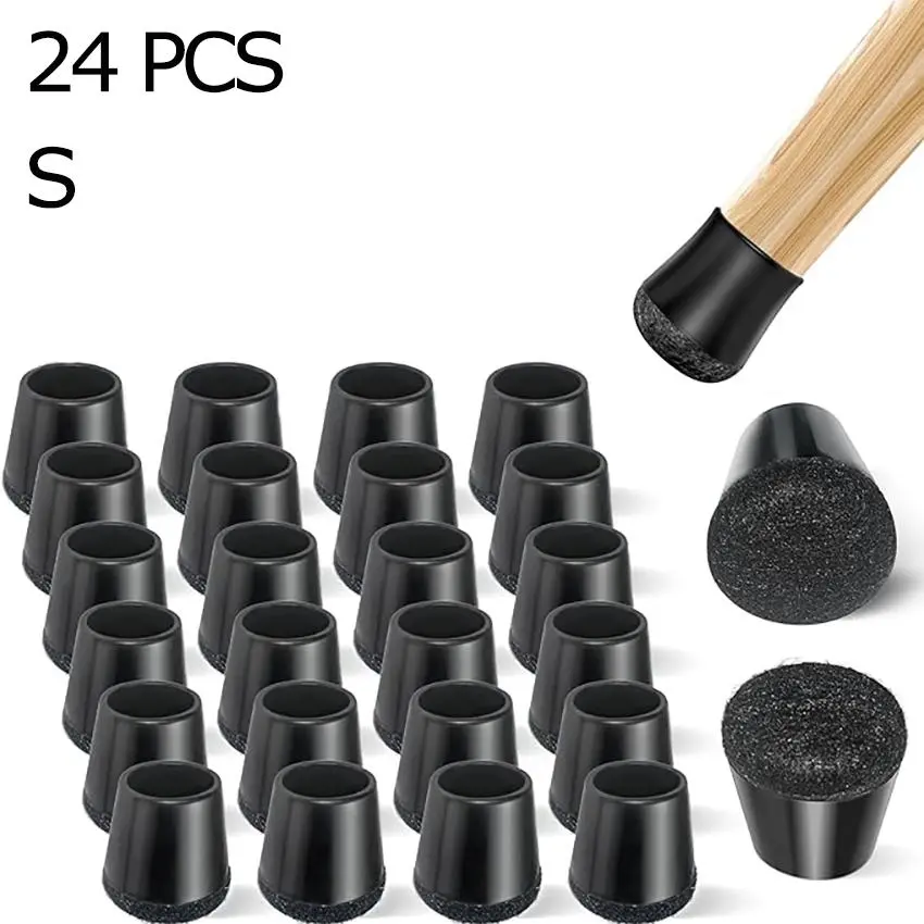 Chair Leg Floor Protector, 24pcs/set Furniture Protector Foot Pad for Home Living Room & Bedroom & Dining Room, Floor Noise Floor Damage