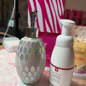 Pink Zebra Mosaic Soap Dispenser. Brand new. Pick a bottle hand soap to go with the dispenser!