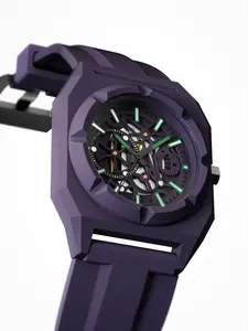 Trendy Skeleton Unisex Quartz Watch - Bold Color Dial, Soft Silicone Band, Waterproof Casual Watch for Couples & Streetwear Double Standard SKÉLÉTON Series