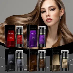 【24H Ship】Nova Hair 200ml Instant Dye Shampoo for Gray & Black Hair 3 in 1 Paraben Free Formula for Beautiful Look Suitable for Women & Men black  hair  stick Rosemary with Conditioner blak hairdye meidu  dyeing  comb hair dye shampoo