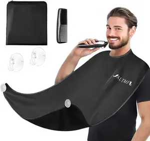 Beard Bib, Non-Stick Beard Apron, Waterproof Beard Trimming Catcher, Breathable Beard Catcher for Shaving, Premium Beard Accessories for Men, Gifts for Men Husband Boyfriend