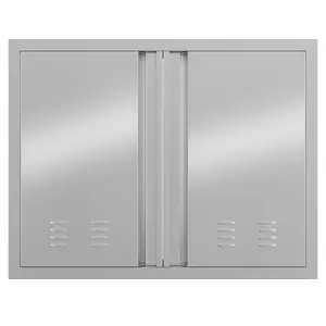【GARVEE】Stainless Steel Outdoor Kitchen Doors with Recessed Handles, Available in Multiple Sizes (21" H x 30"-42" W, 24" H x 24"-36" W) for Cabinets, Grilling Stations, and BBQ Islands