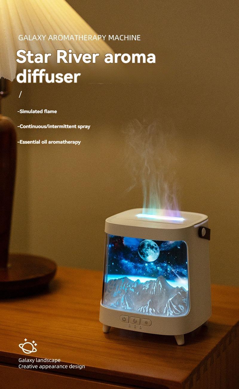 Simulated Planet Galaxy Aromatherapy Diffuser Home Use Multicolor Flame Fragrance Machine USB Humidifier