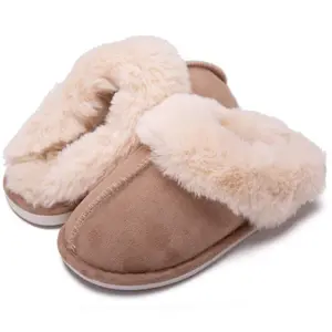 Women's House Slippers Memory Foam Fluffy Soft Slippers, Slip on Winter Warm Shoes for Women