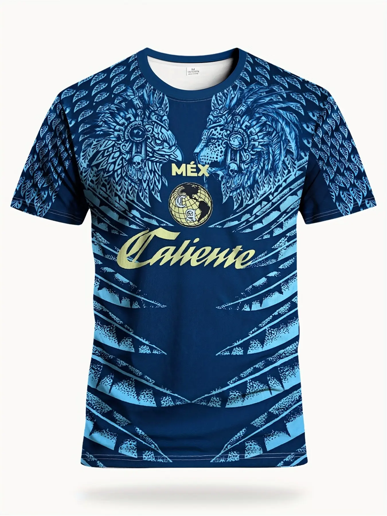 Men's sports shirts for the Copa América football tournament and men's shirts with Mexican letters, featuring Mayan civilization, Aztec creatures, suitable for football team matches, football training, and daily fitness, Soccer Jersey, Sports Tees
