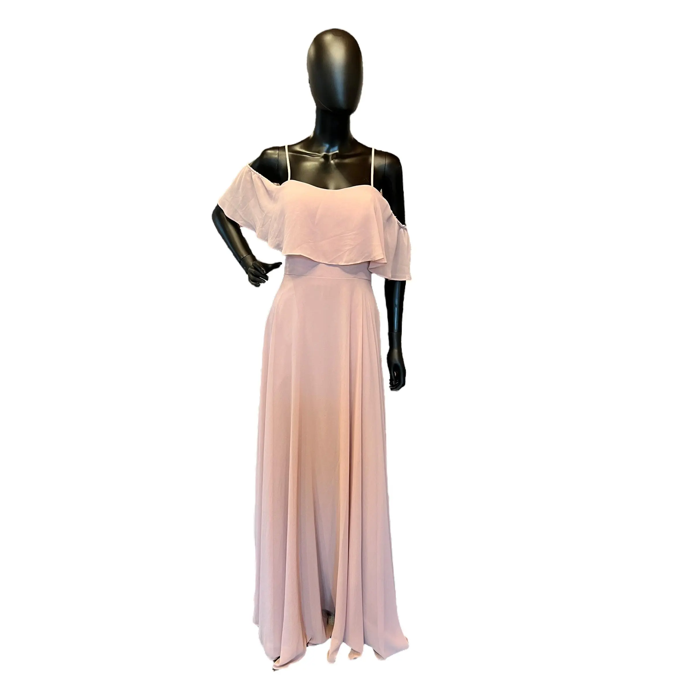 bras for formal dresses Sparkle Tiered Mermaid with Slit Dusty Rose Evening Quinceanera Homeco