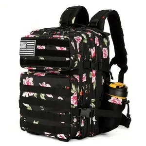 25L Peony Tactical Backpack for Women - Small Gym & Hiking Daypack with Bottle Holder