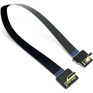 90 Degree Down Angled FPV Micro HDMI Male to Mini HDMI FPC Flat Cable 20cm for GOPRO Multicopter Aerial Photography